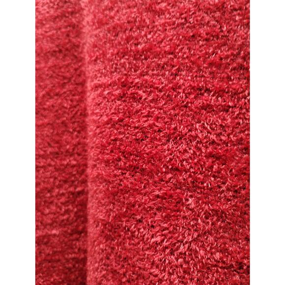 Chico's Size 1 (Medium) Red Fuzzy Soft V-Neck Pullover Lightweight Thin Sweater - Picture 2 of 5